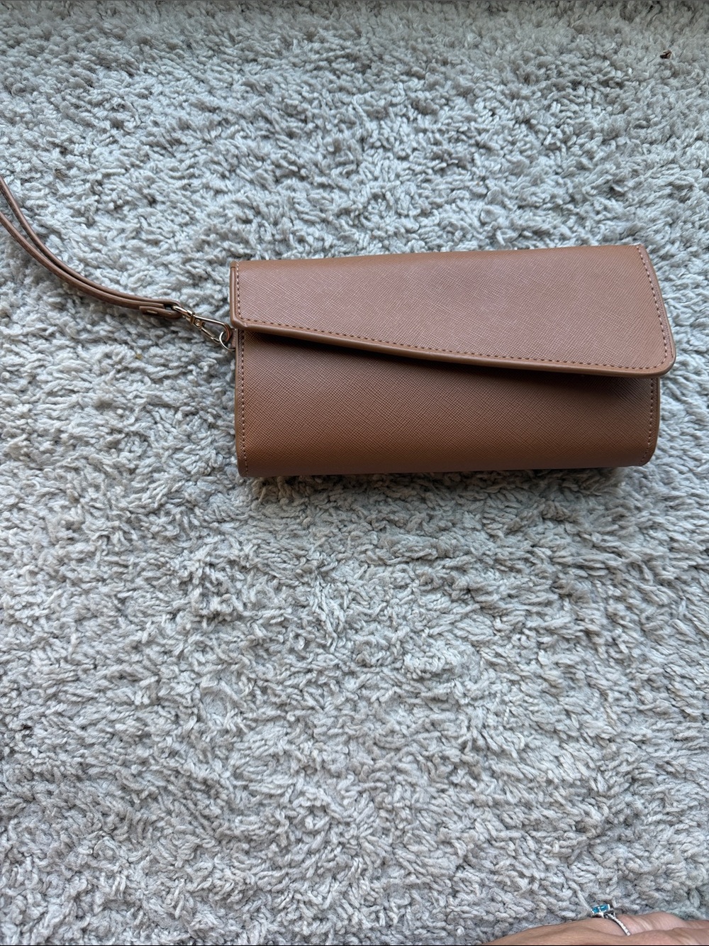 Sondra Roberts Squared Women's Brown Wallet Clutch - Classic Travel Wristlet